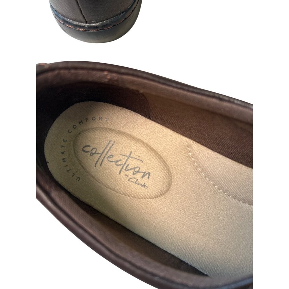 Clarks Ashland Effie Loafers Women's 9.5 Brown Leather Slip-On Comfort Support - Picture 12 of 15
